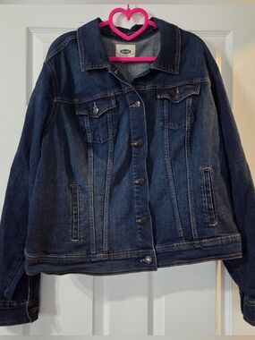Old Navy Dark Indigo Wash Denim Jacket Size XXL